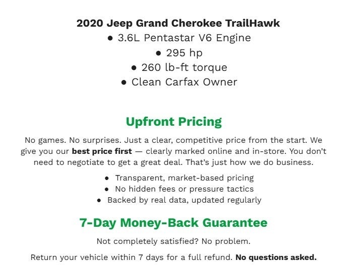 2020 Jeep Grand Cherokee Trailhawk 4x4