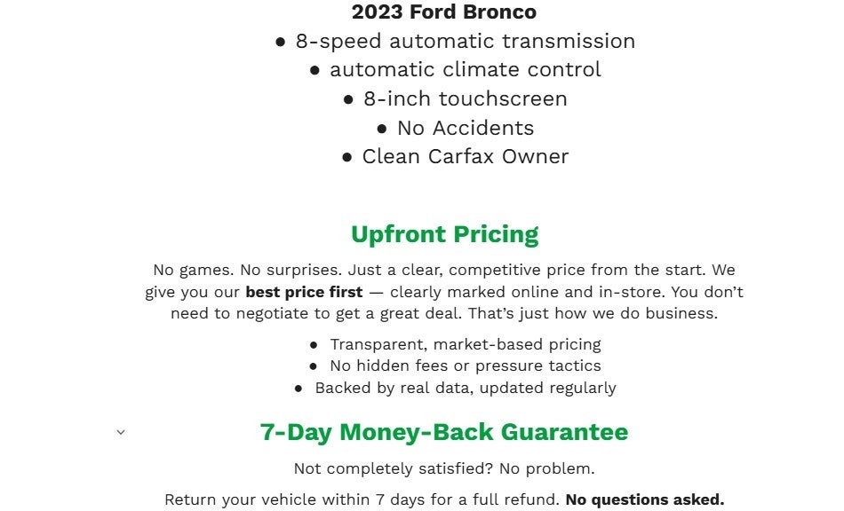 2023 Ford Bronco Outer Banks 4 Door Advanced 4x4