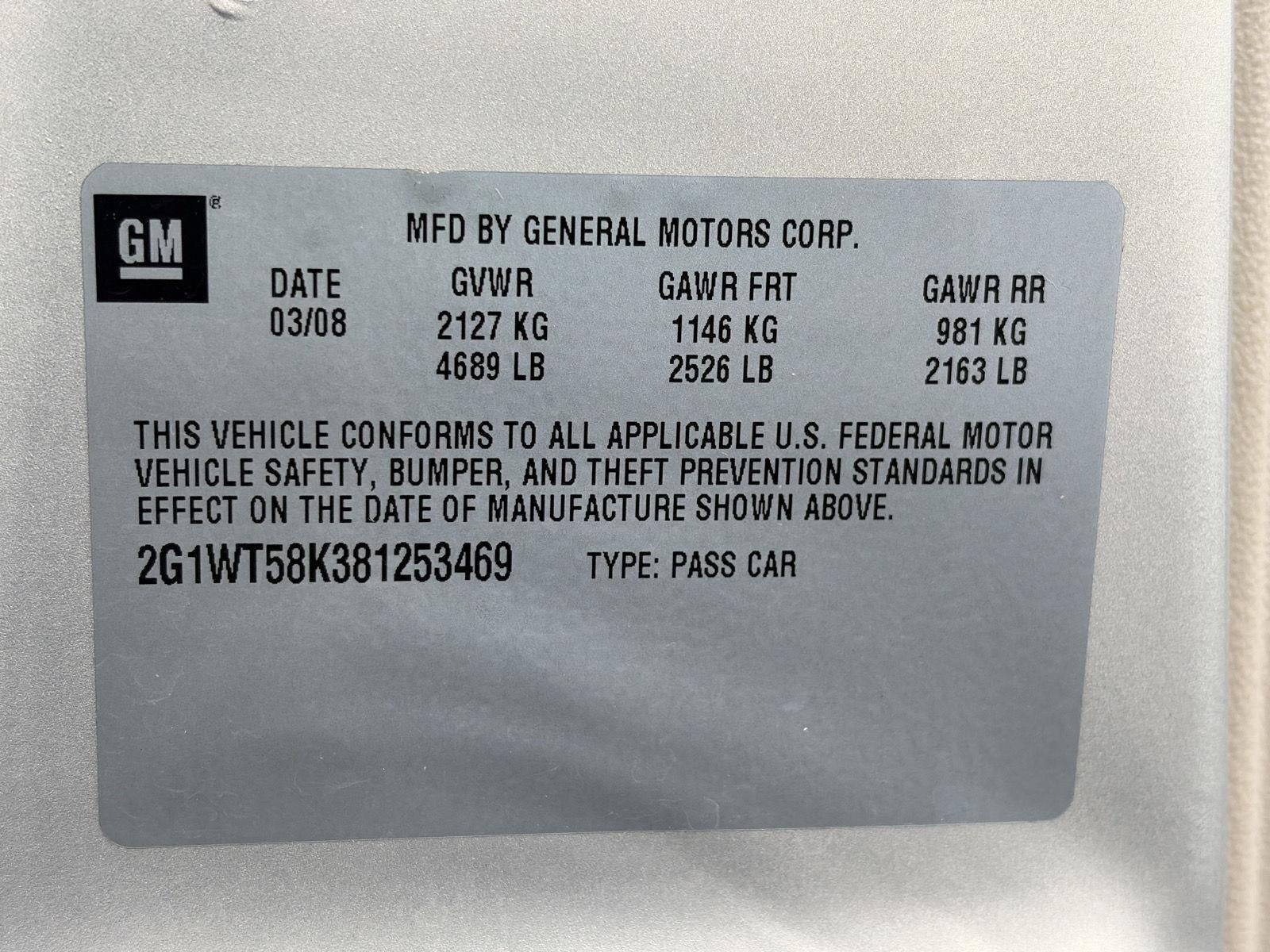 2008 Chevrolet Impala 4dr Sdn 3.5L LT