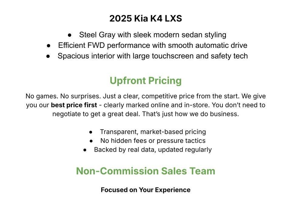 2025 Kia K4 LXS FWD