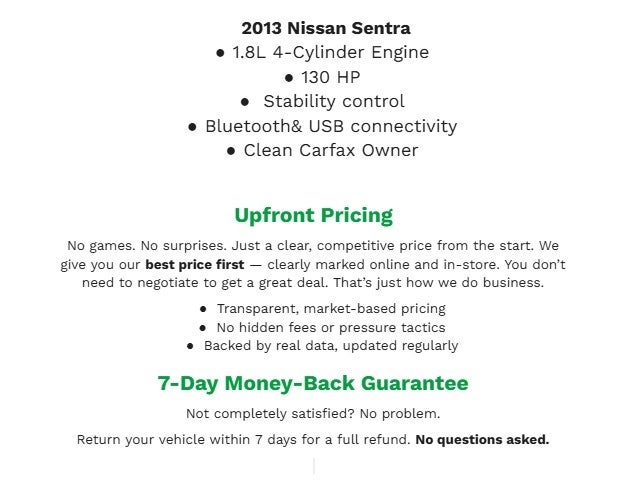 2013 Nissan Sentra 4dr Sdn I4 CVT SR