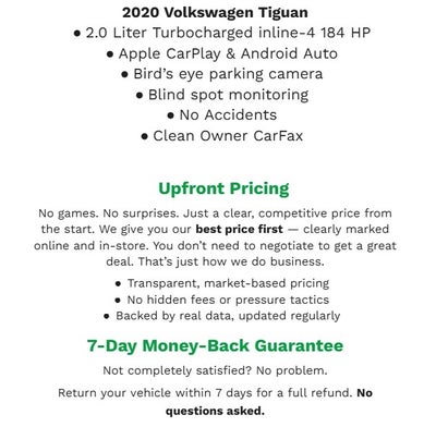 2020 Volkswagen Tiguan 2.0T SE R-Line Black 4MOTION