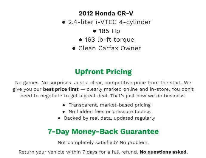 2012 Honda CR-V AWD 5dr EX-L