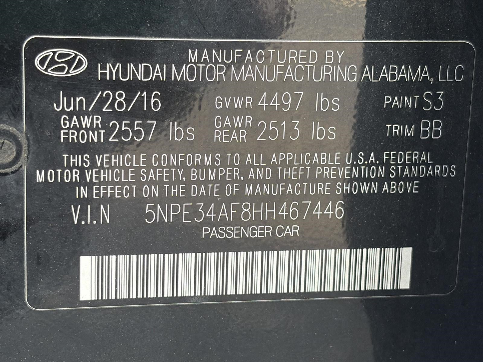 2017 Hyundai Sonata Sport 2.4L