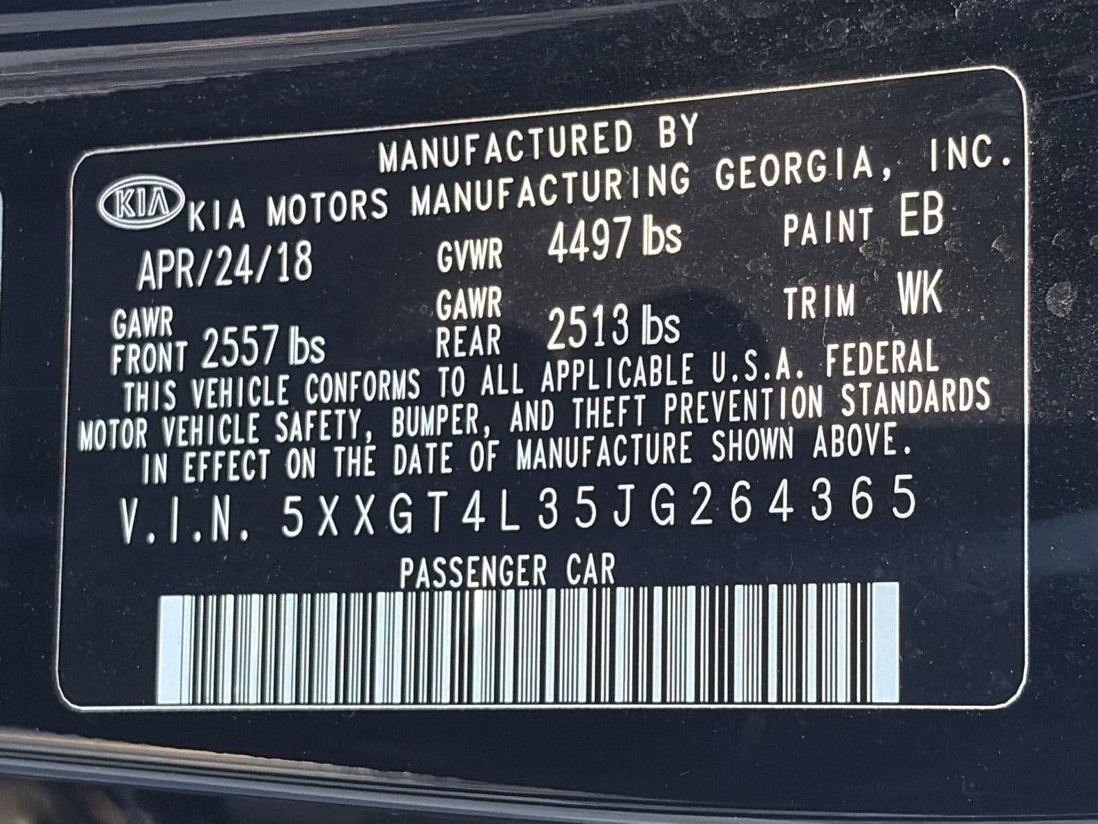 2018 Kia Optima LX Auto