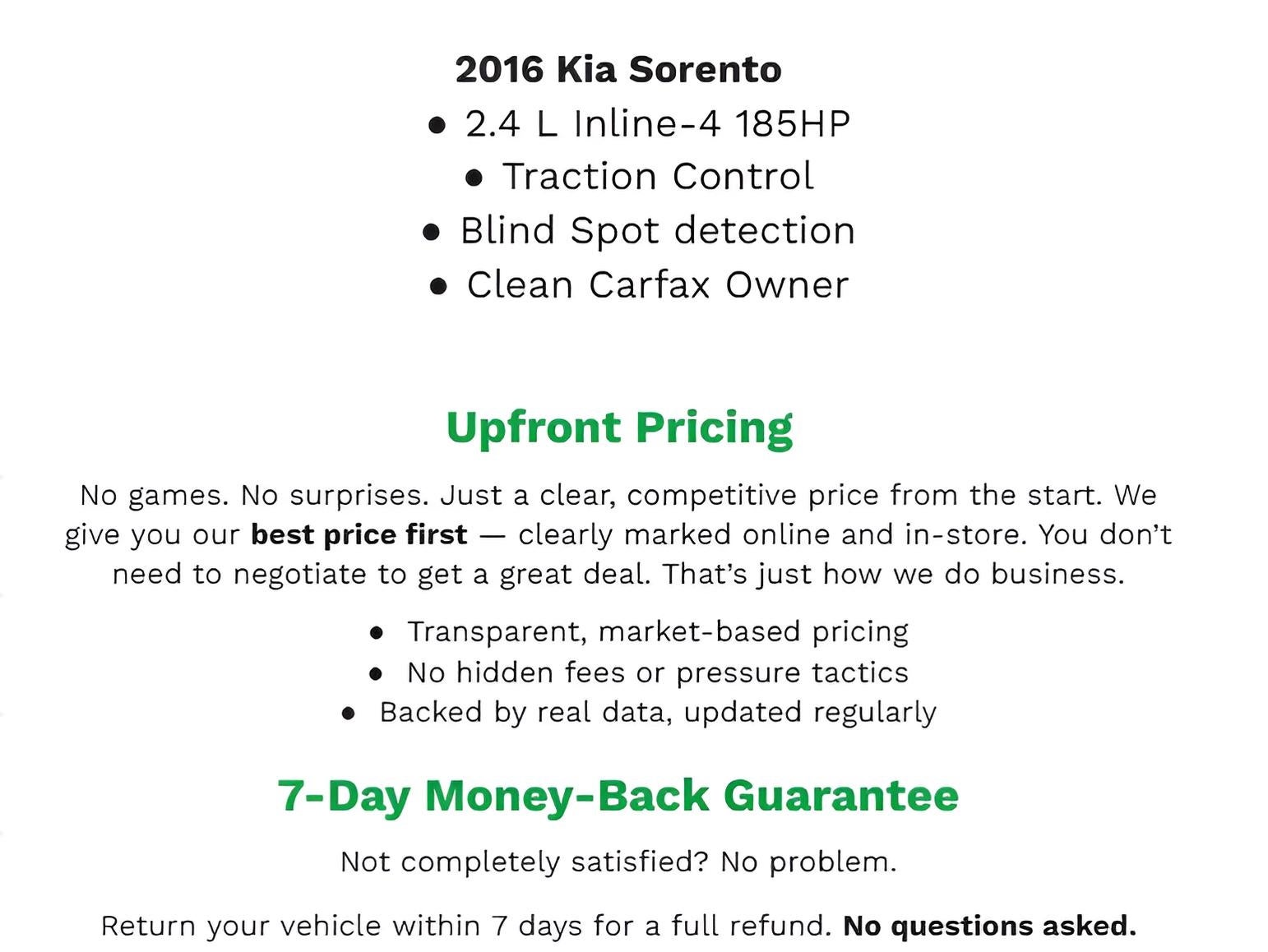 Used 2016 Kia Sorento LX with VIN 5XYPGDA35GG053632 for sale in Oshkosh, WI