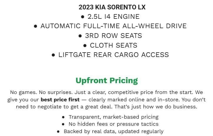 2023 Kia Sorento LX AWD
