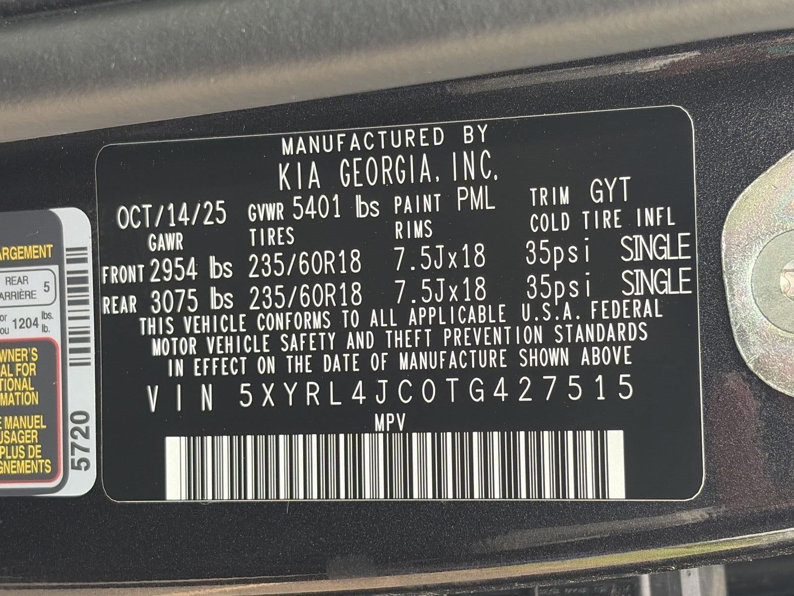 2026 Kia Sorento S FWD