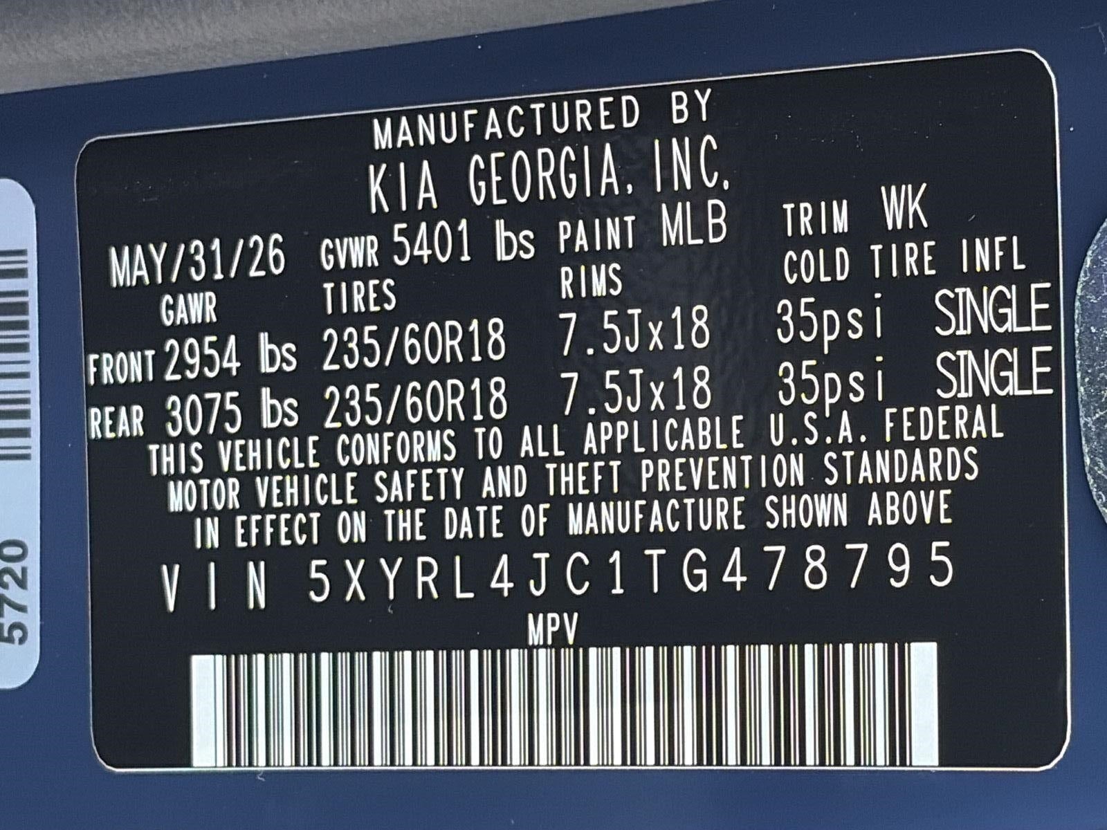 2026 Kia Sorento S FWD