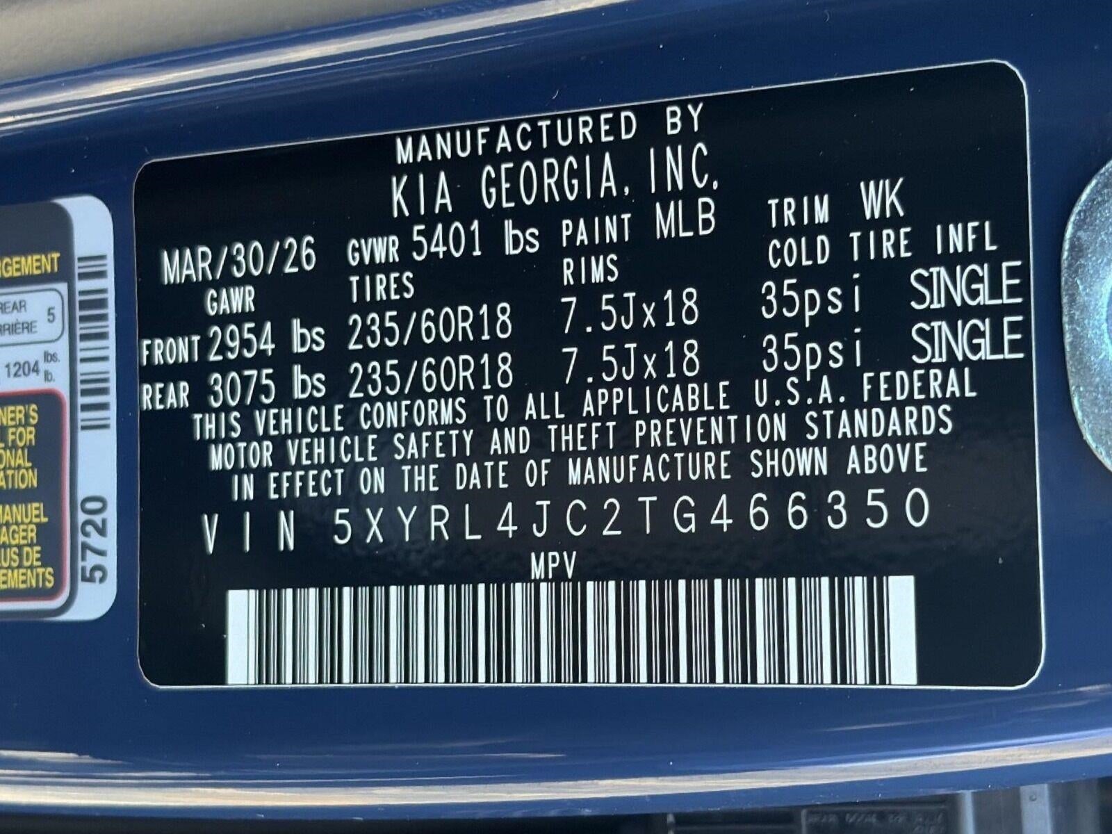 2026 Kia Sorento S FWD