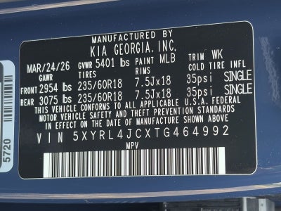 2026 Kia Sorento S FWD