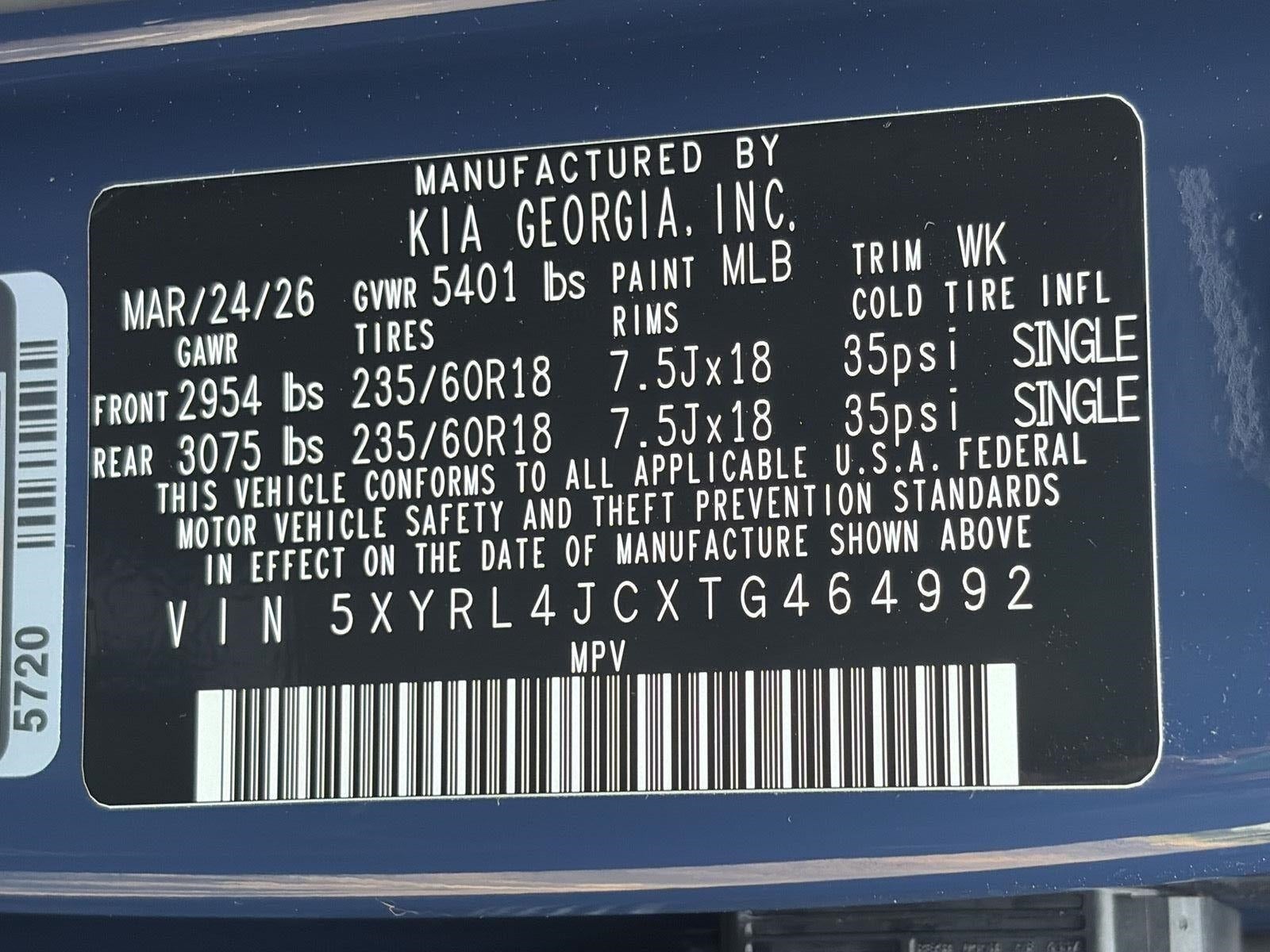 2026 Kia Sorento S FWD