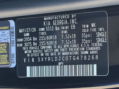 2026 Kia Sorento S AWD