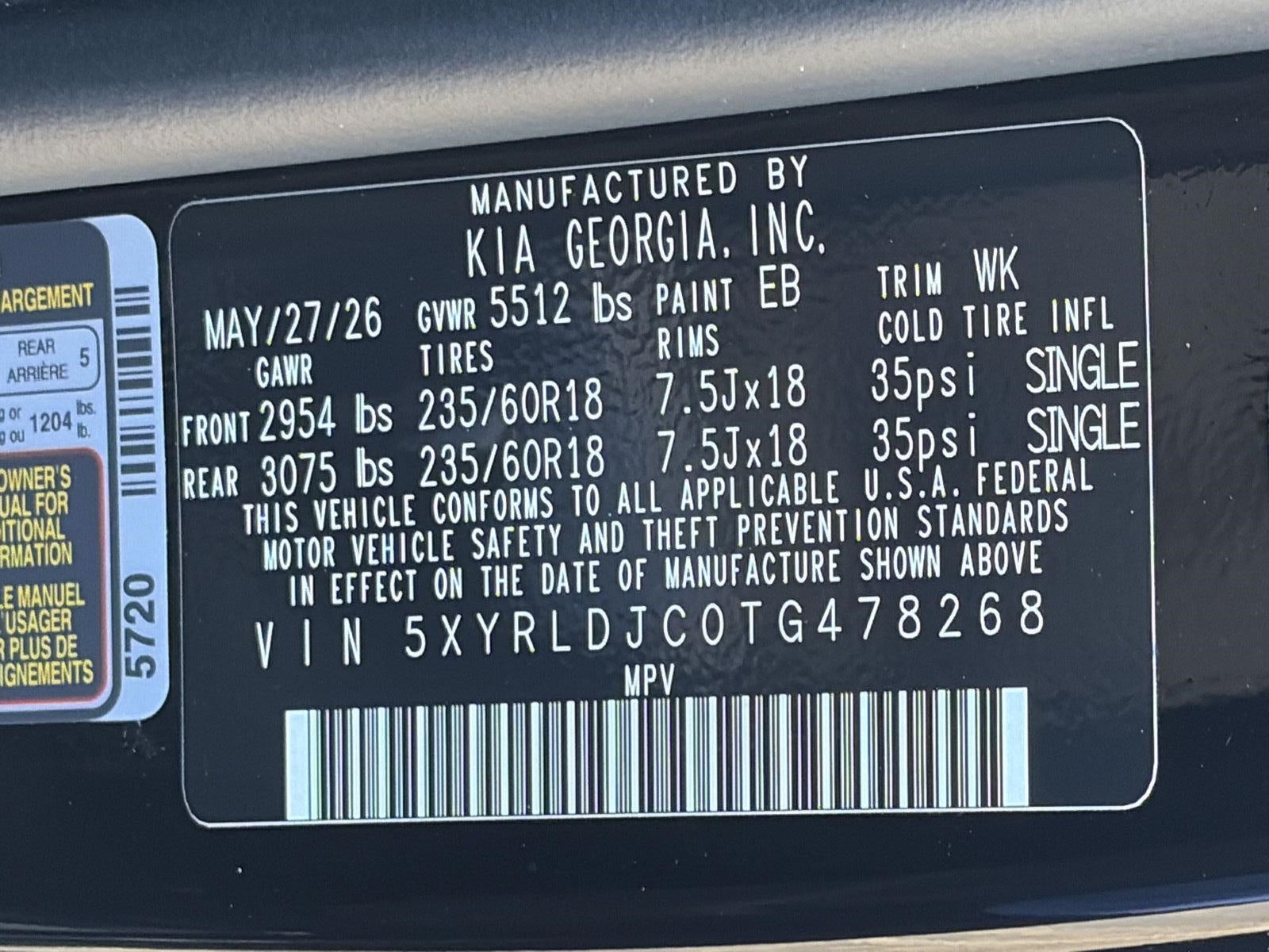 2026 Kia Sorento S AWD