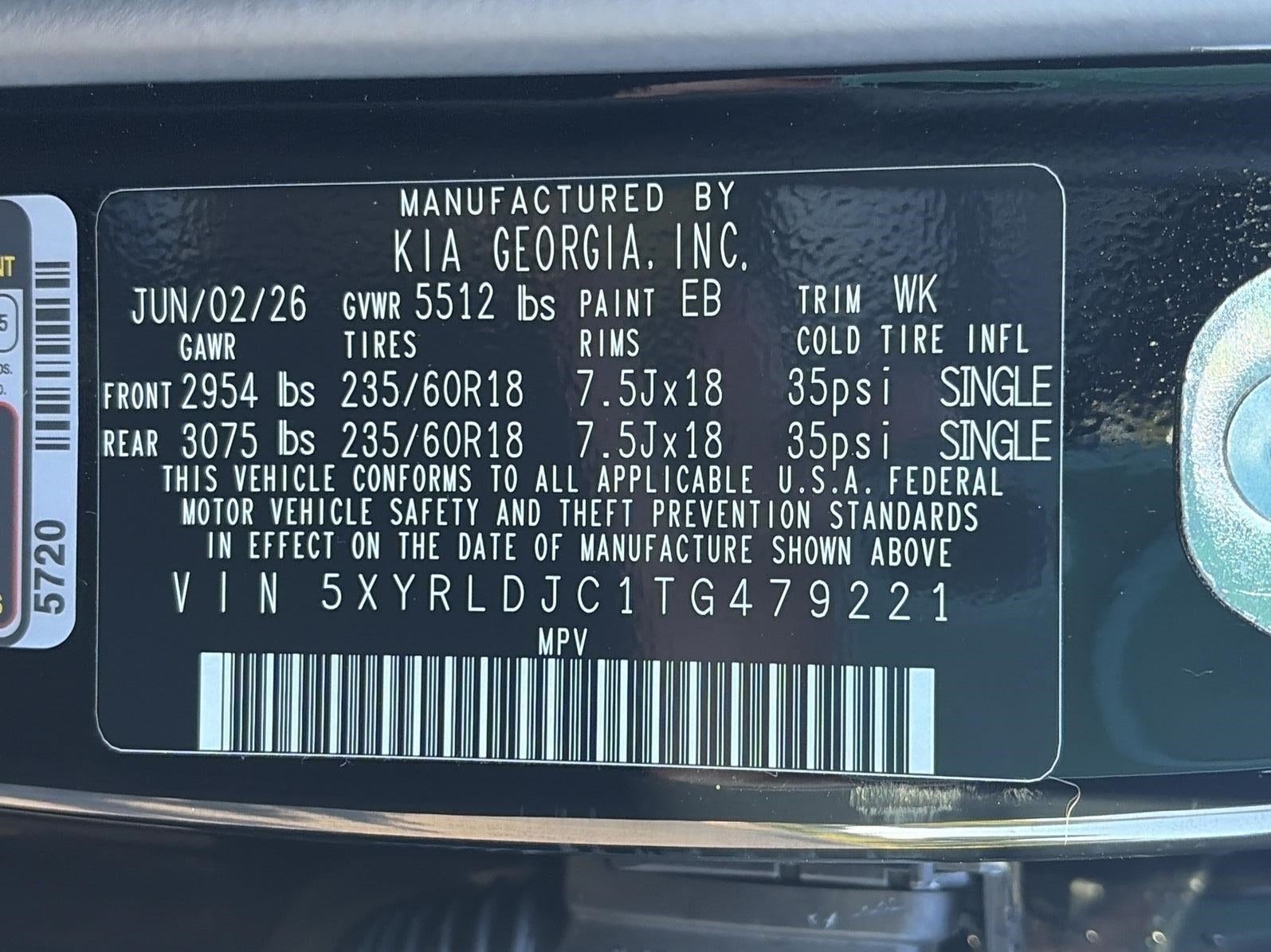 2026 Kia Sorento S AWD