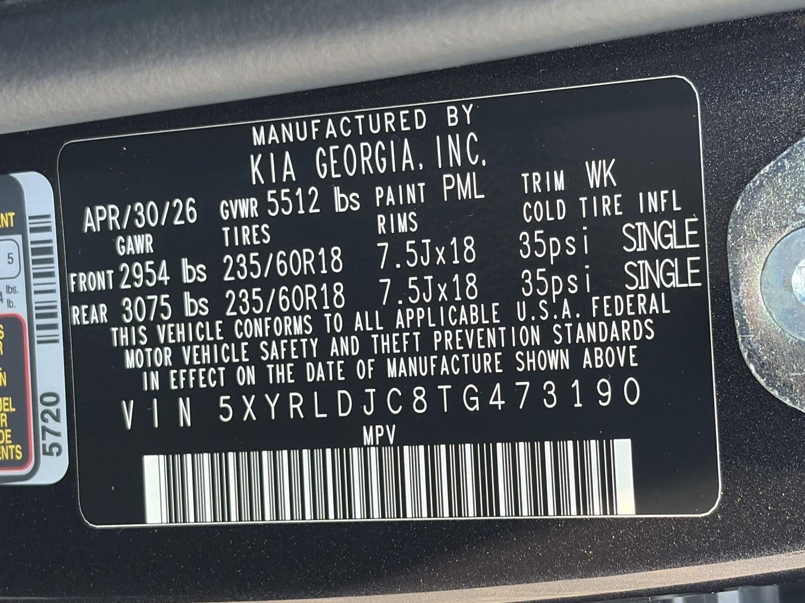 2026 Kia Sorento S AWD