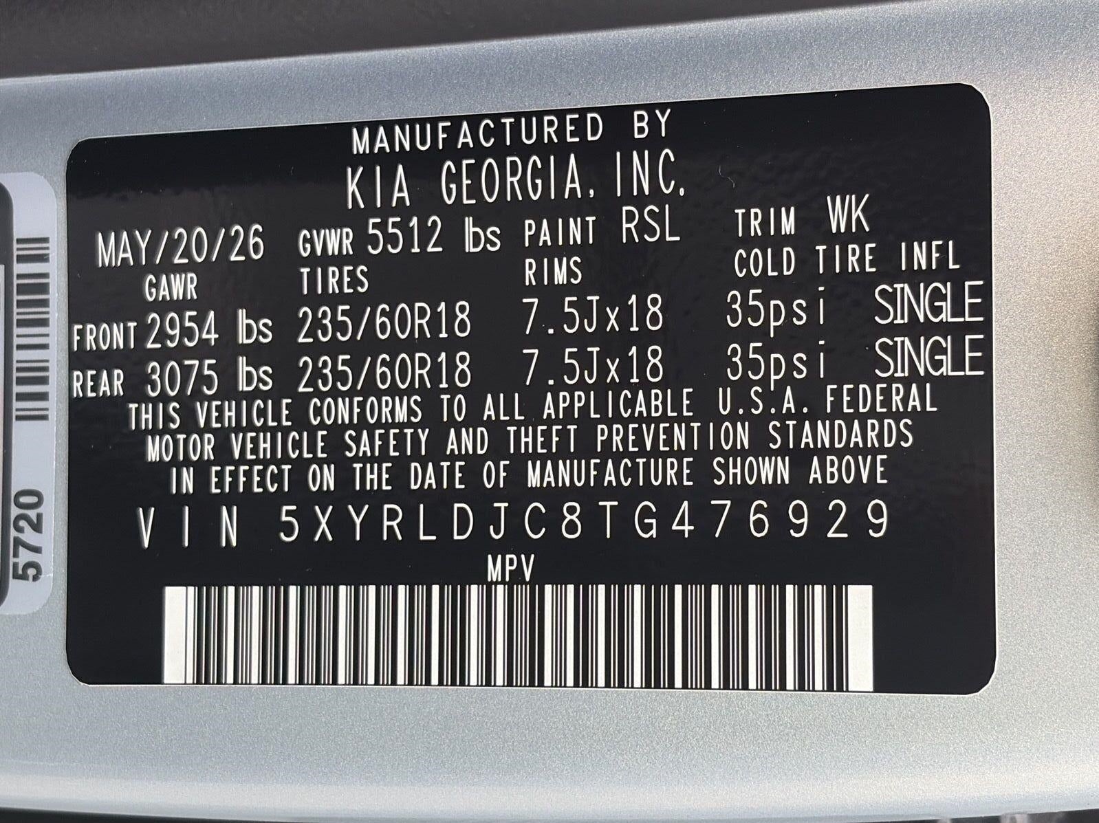 2026 Kia Sorento S AWD