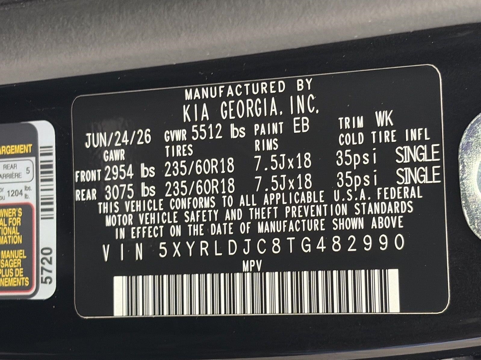 2026 Kia Sorento S AWD