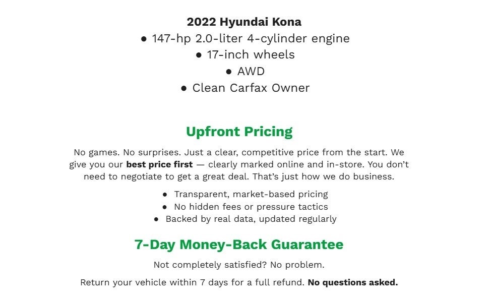 2022 Hyundai Kona Limited DCT FWD