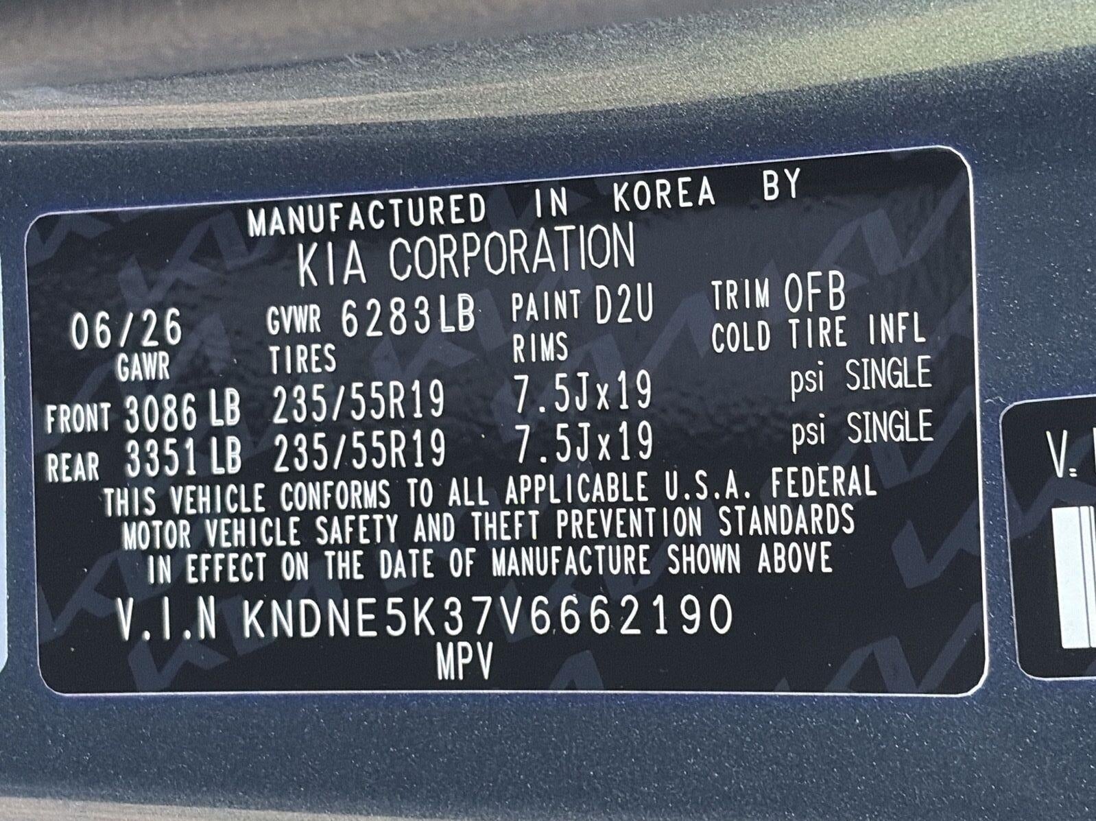 2027 Kia Carnival SX FWD