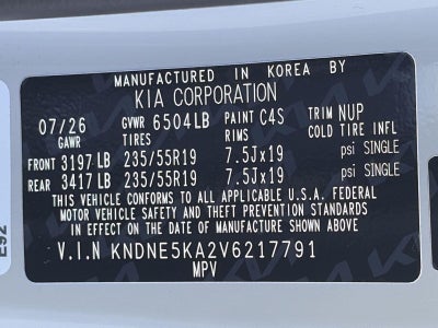 2027 Kia Carnival Hybrid SX FWD