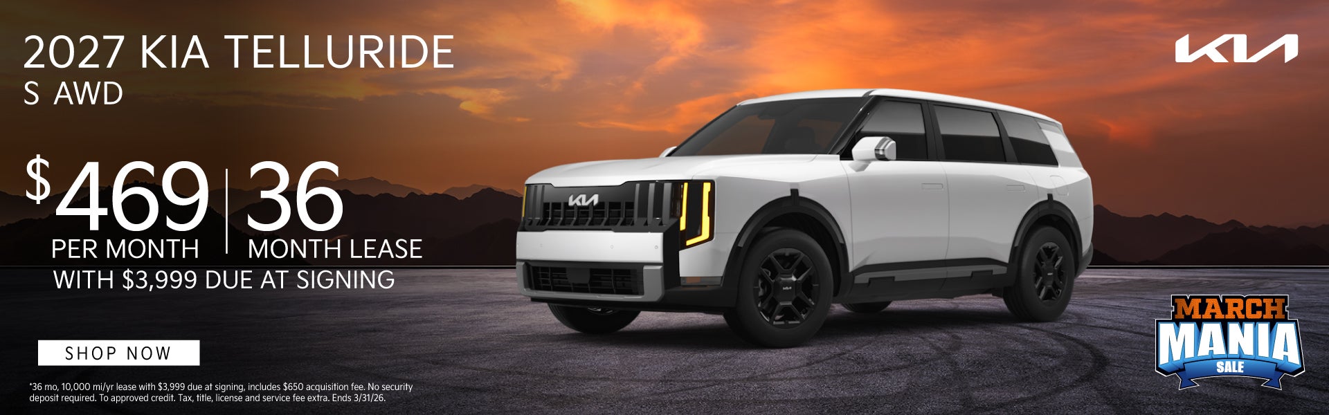 2027 Kia Telluride S AWD