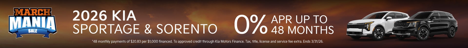 2026 Kia Sportage & Sorento